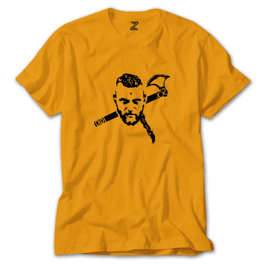 Vikings Ragnar Stencil Renkli Tişört