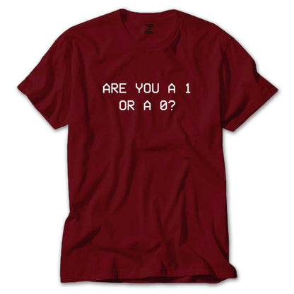 Mr Robot Are You 1 or 0 Renkli Tişört