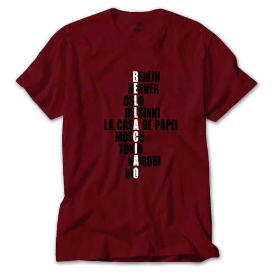 La Casa De Papel Ciao Renkli Tişört