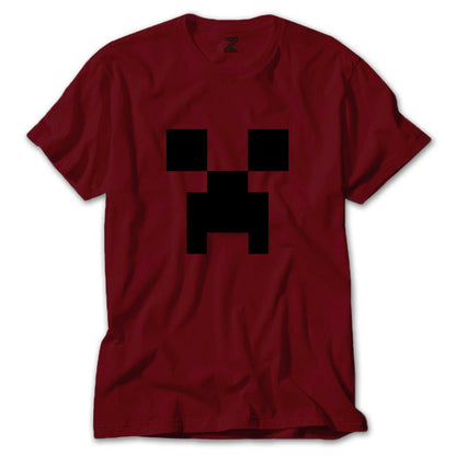 Minecraft Creeper Face Renkli Tişört