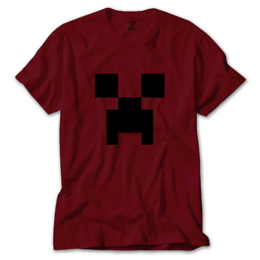 Minecraft Creeper Face Renkli Tişört
