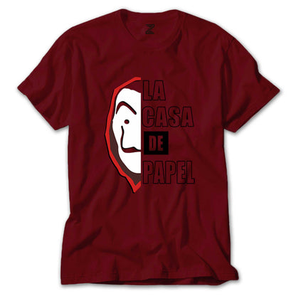 La Casa De Papel Half Face Renkli Tişört