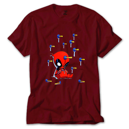 Deadpool Headshot Renkli Tişört