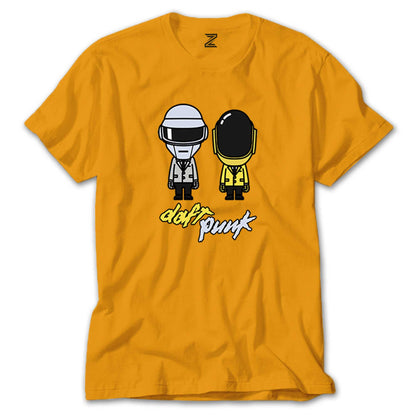 Daft Punk Cartoon Renkli Tişört