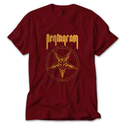 Pentagram Logo and Text 3 Renkli Tişört
