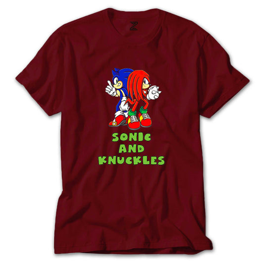 Sonic and Knuckles Renkli Tişört
