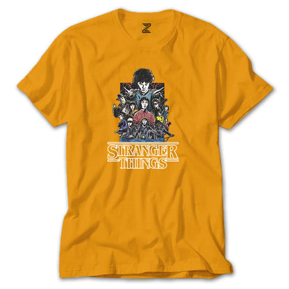 Stranger Things Characters Renkli Tişört