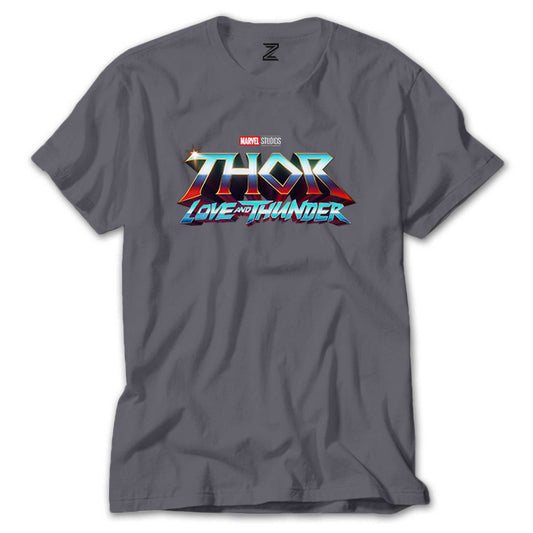 Thor Love And Thunder Logo Blue Renkli Tişört