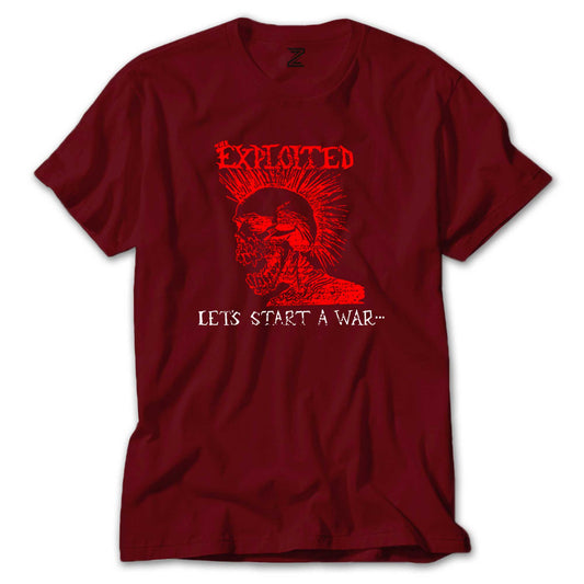 The Exploited Let's Start a War Renkli Tişört