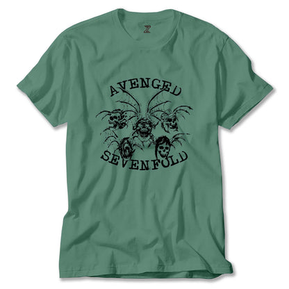 Avenged Sevenfold Smile Skulls Renkli Tişört