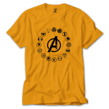 Avengers Heroes Logo Renkli Tişört