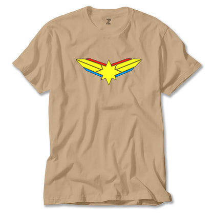 Captain Marvel Logo Renkli Tişört