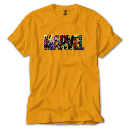 Marvel Heroes in Post 2 Renkli Tişört