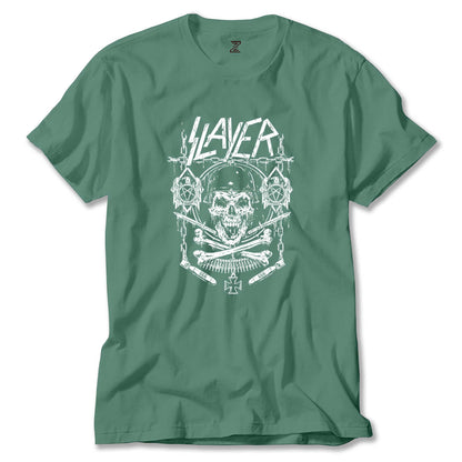 Slayer Gun and Chain Renkli Tişört