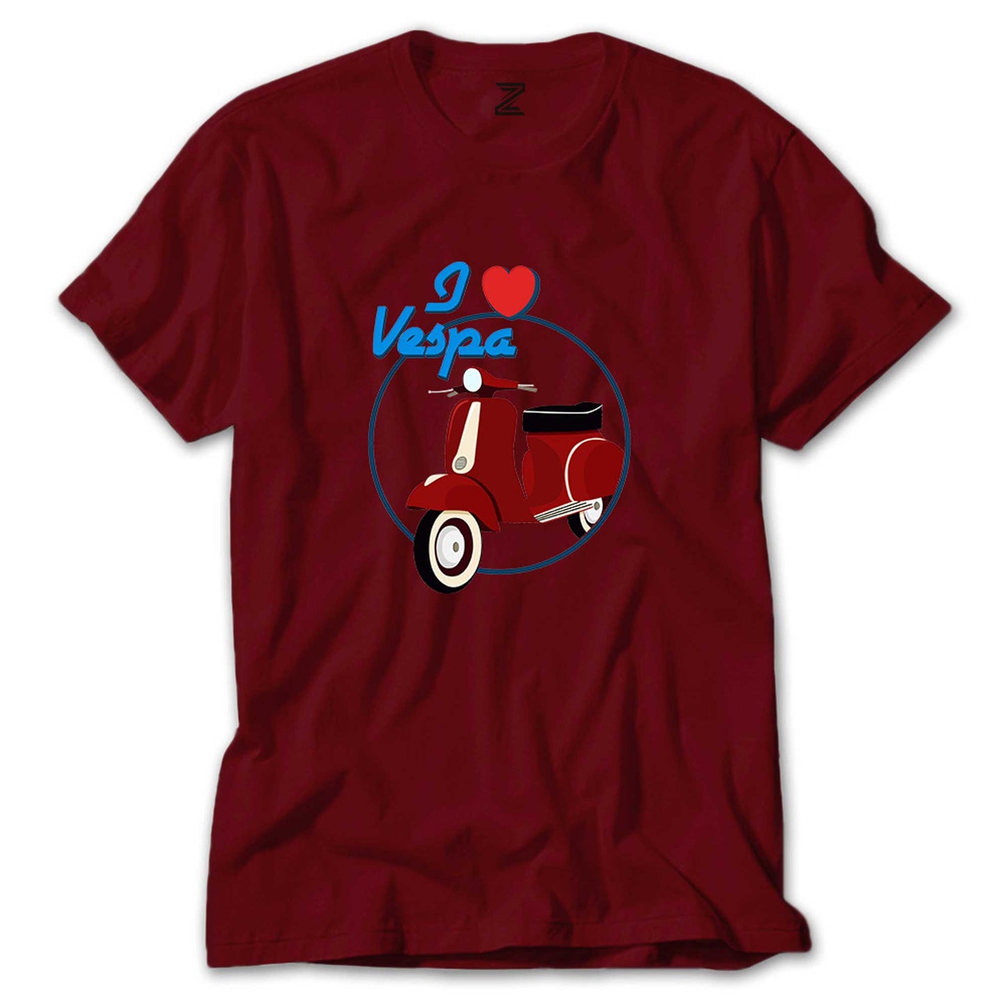 Vespa I Love Renkli Tişört