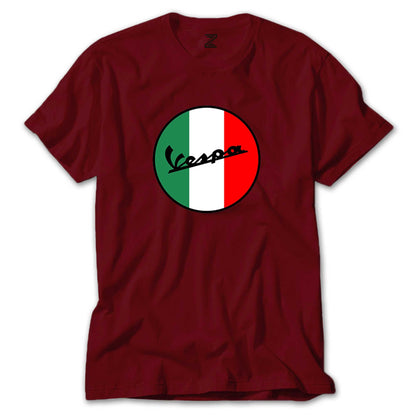 Vespa Logo Renkli Tişört