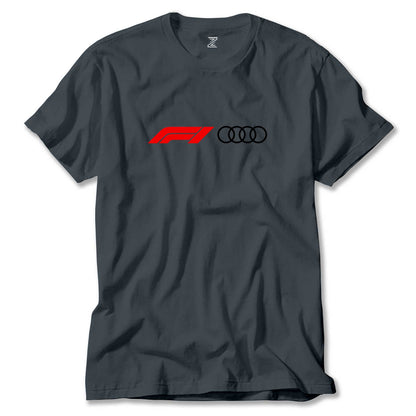 F1 Audi Logo Renkli Tişört