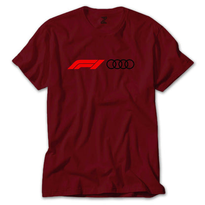 F1 Audi Logo Renkli Tişört