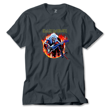 Iron Maiden Fire Renkli Tişört