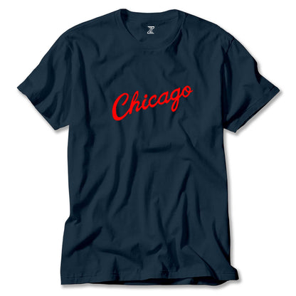 Chicago Yazı Renkli Tişört