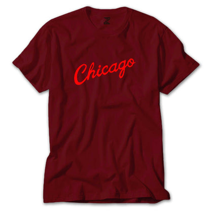 Chicago Yazı Renkli Tişört