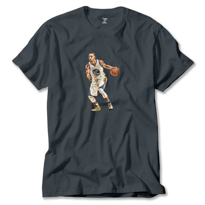 Stephen Curry Siluet Renkli Tişört