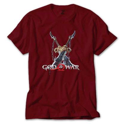 God Of War Kratos Kılıçları Renkli Tişört