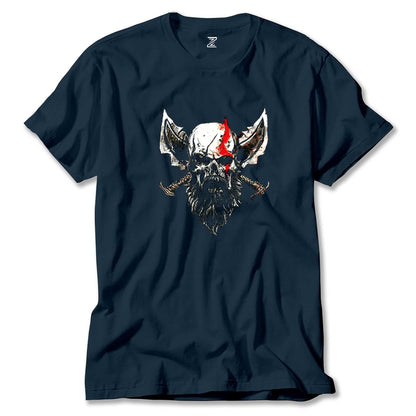 God Of War Skull Kratos Renkli Tişört