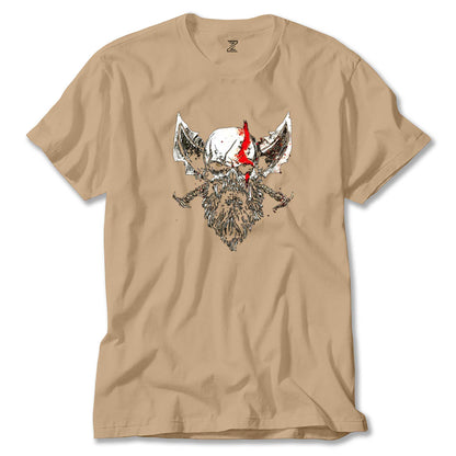 God Of War Skull Kratos Renkli Tişört
