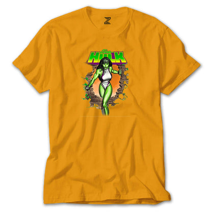 She Hulk Duvar Renkli Tişört