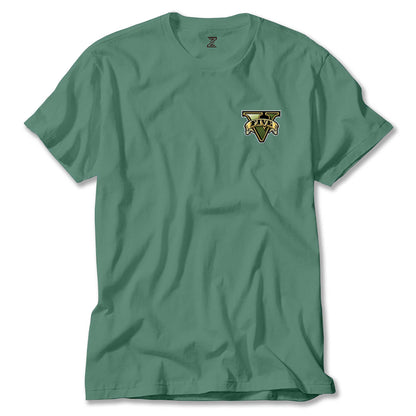 GTA Five Green Logo Renkli Tişört