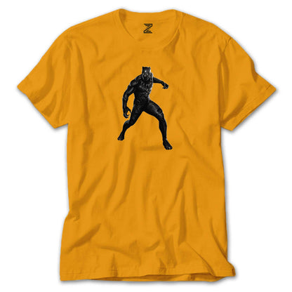 Black Panter Silhouette Renkli Tişört