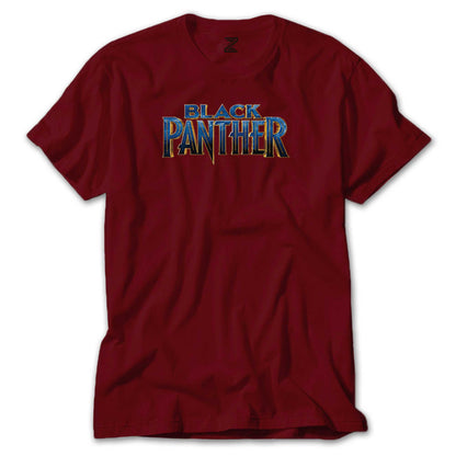 Black Panter Blue Text Renkli Tişört