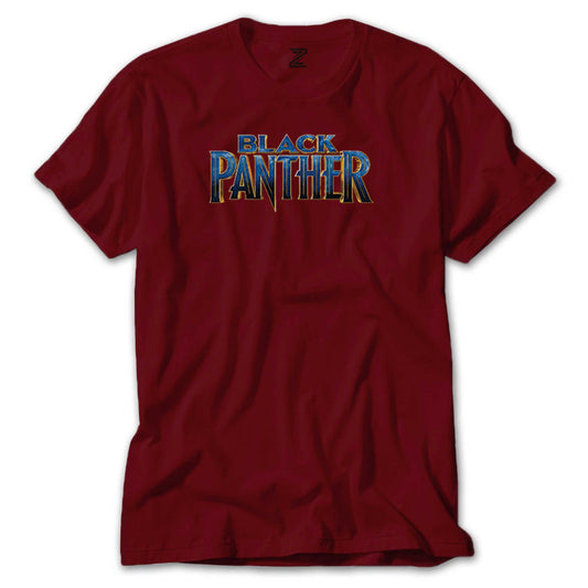 Black Panter Blue Text Renkli Tişört