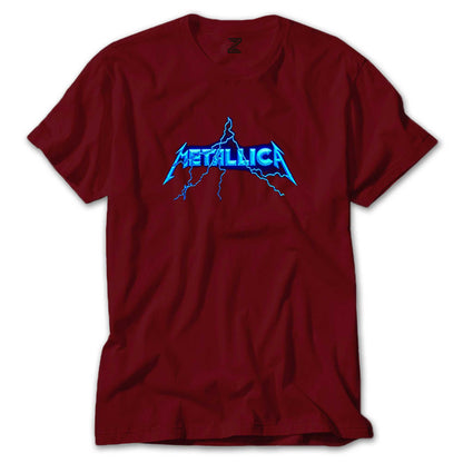 Metallica Logo Lightning Renkli Tişört