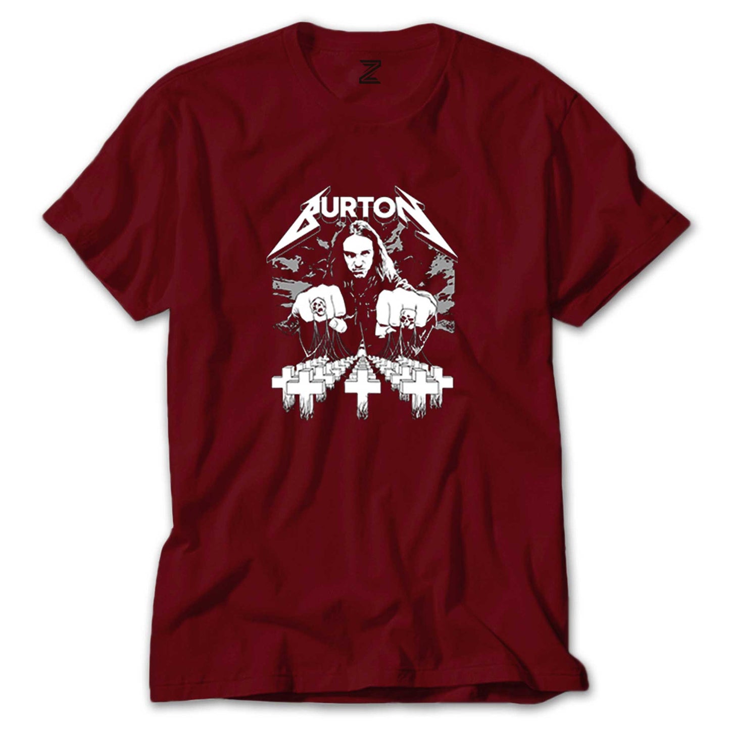 Metallica Cliff Burton Face Renkli Tişört