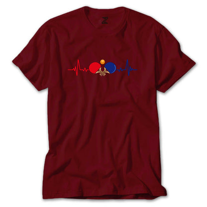Ping Pong Heartbeat Renkli Tişört