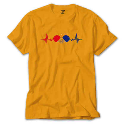 Ping Pong Heartbeat Renkli Tişört