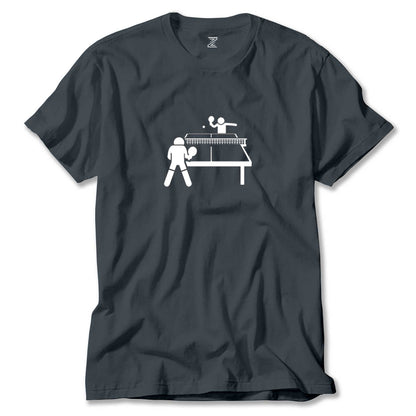 Ping Pong Table Tennis Round Renkli Tişört