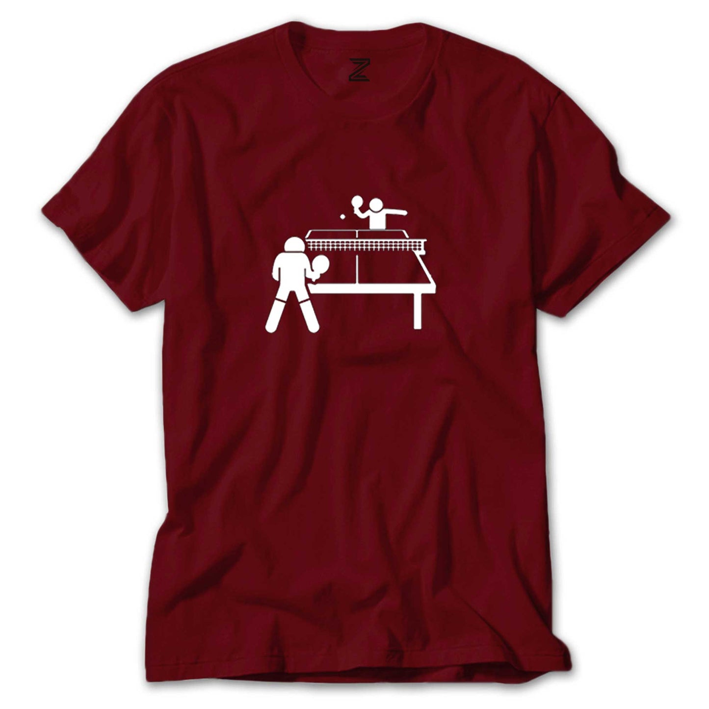 Ping Pong Table Tennis Round Renkli Tişört