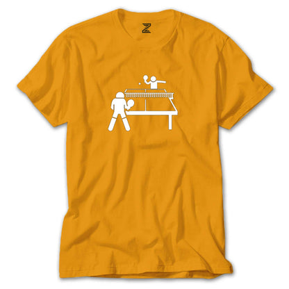 Ping Pong Table Tennis Round Renkli Tişört