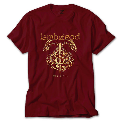 Lamb of God Wrath Dragon Renkli Tişört