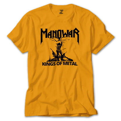 Manowar Kings of Metal Black Renkli Tişört