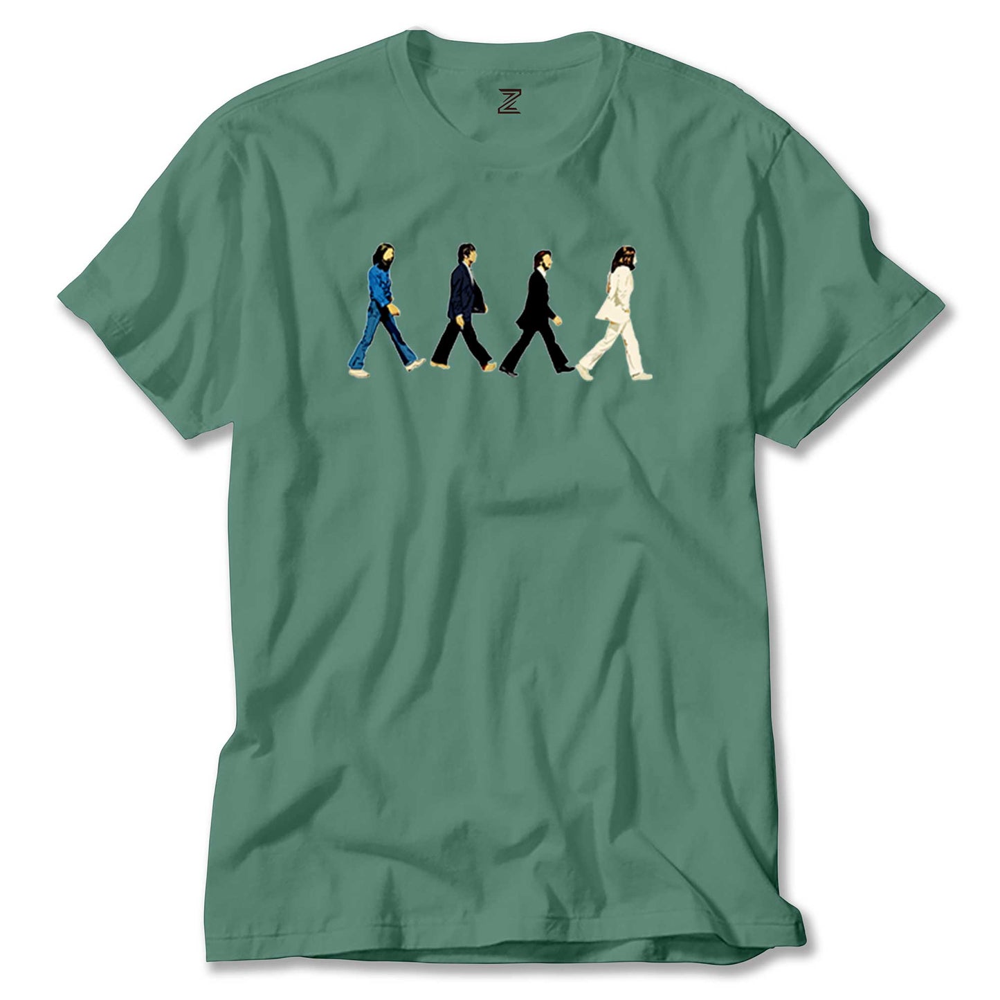 The Beatles Abbey Road Cartoon Renkli Tişört