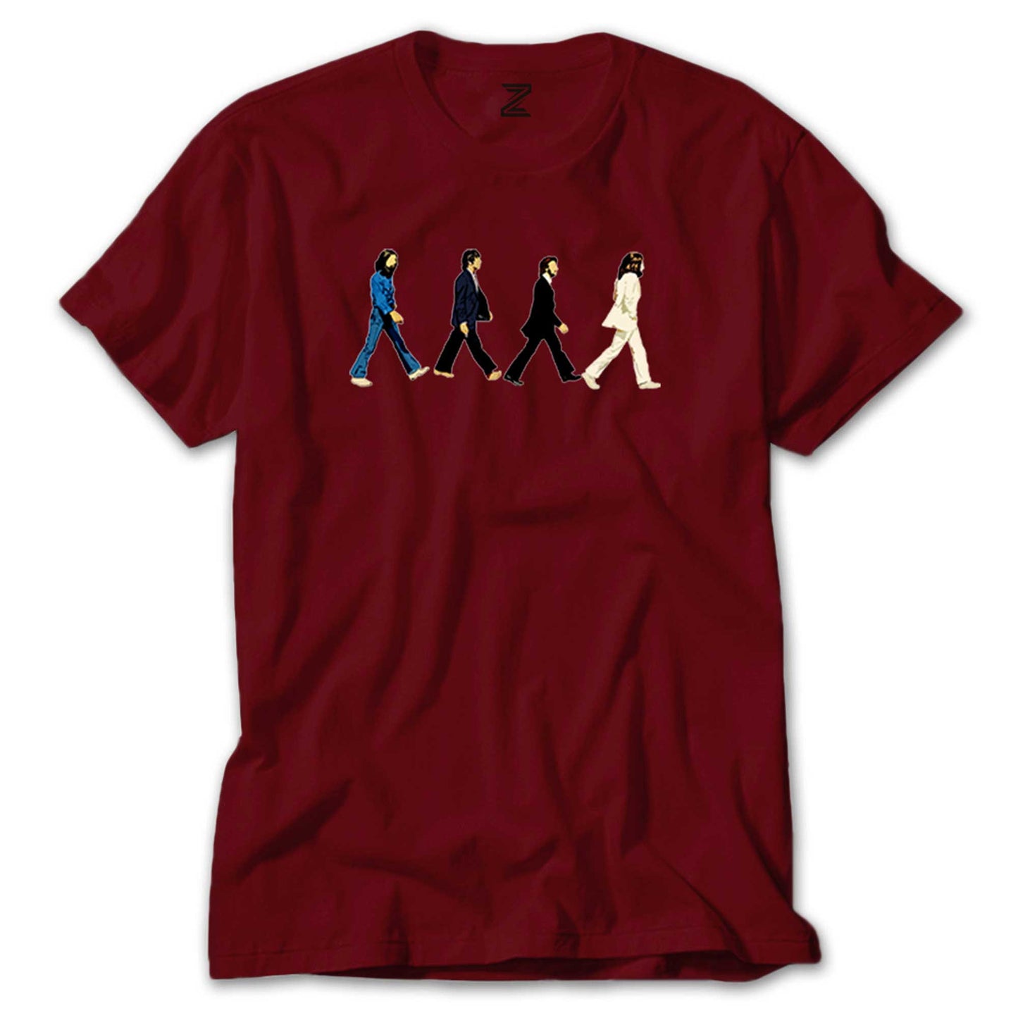 The Beatles Abbey Road Cartoon Renkli Tişört