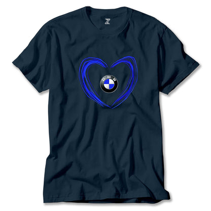 BMW Heart Logo Renkli Tişört