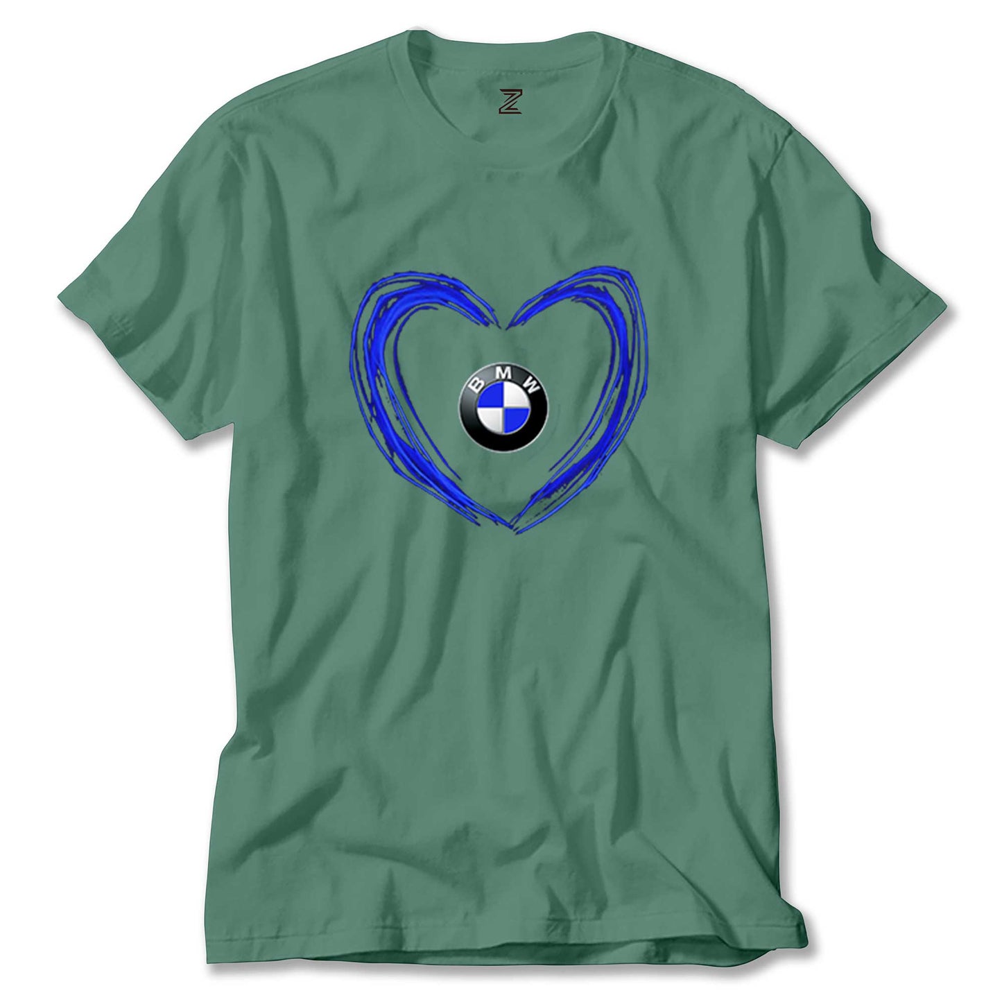 BMW Heart Logo Renkli Tişört