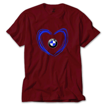 BMW Heart Logo Renkli Tişört