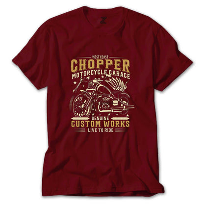 West Coast Chopper Motorcycle Renkli Tişört