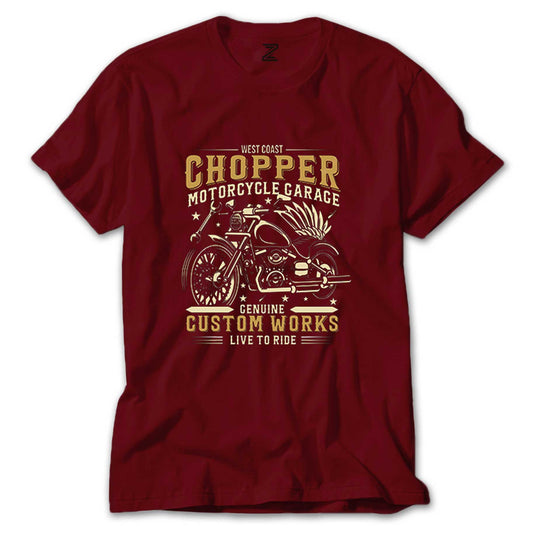 West Coast Chopper Motorcycle Renkli Tişört